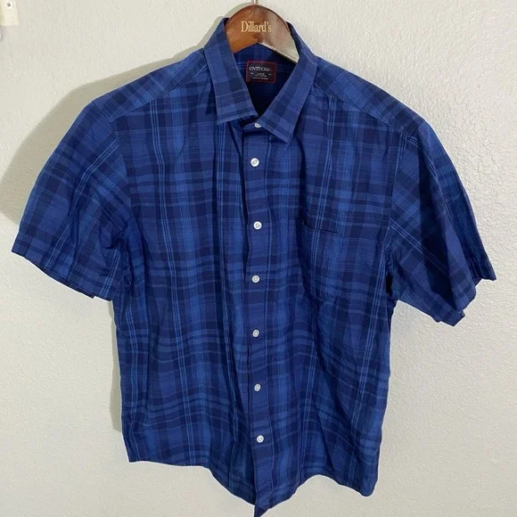 UNTUCKit Notro Men's Large Cotton Short Sleeve Button Front - Picture 2 of 4
